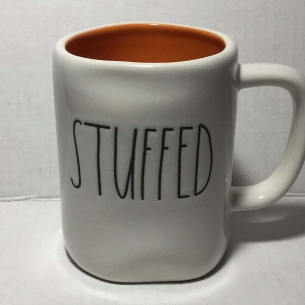 Rae Dunn STUFFED Orange Interior Coffee Tea Mug